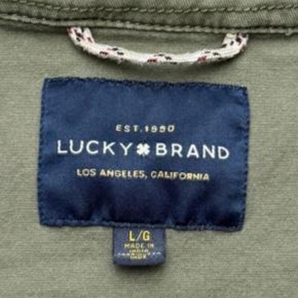 Lucky Brand Olive green m65 military field style jacket size large - Picture 2 of 8
